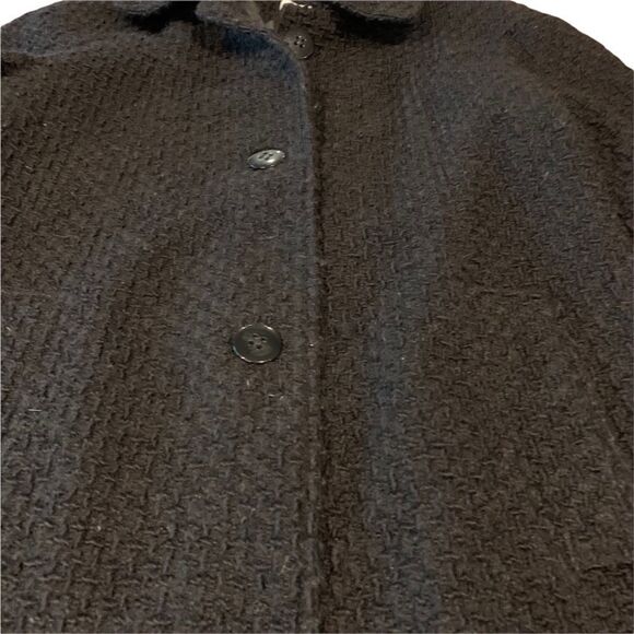 Liz Claiborne Black Wool Blend Pea Coat Sz L - Picture 3 of 8